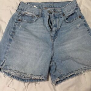 American Eagle Outfitters Women's Faded Blue Jean Shorts